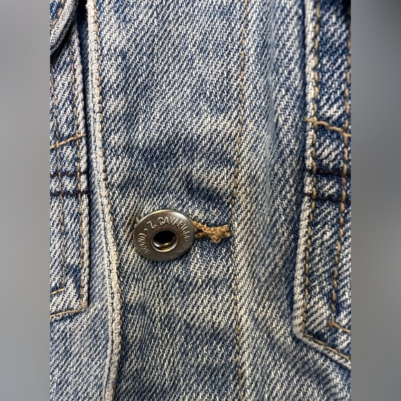 VTG Z Cavaricci womens stone washed jean jacket size Medium Y2K USA made cropped - Picture 8 of 10